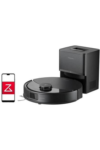 Aspirator robot Q10 PF+ B, aspirator si mop cu statie de golire automata, 10.000 Pa, baterie 5.200 mAh, Autonomie 150 min, Navigatie AI, Recipient praf 2.7L, Lifable Mop, Suport Alexa si Goog