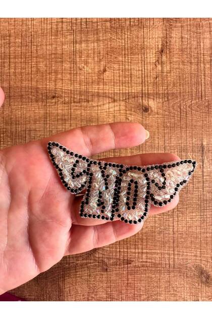 9X4 cm Iron-On Stone Winged Emblem Sewing Applique