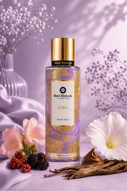 Luna Body Mist 250 ml – Çiçeksi, Tatlı ve Vanilyalı Vücut Spreyi