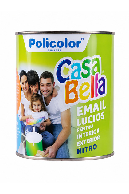 Vopsea alchidica pentru lemn / metal, Casabella, interior / exterior, gri, 0.75 L