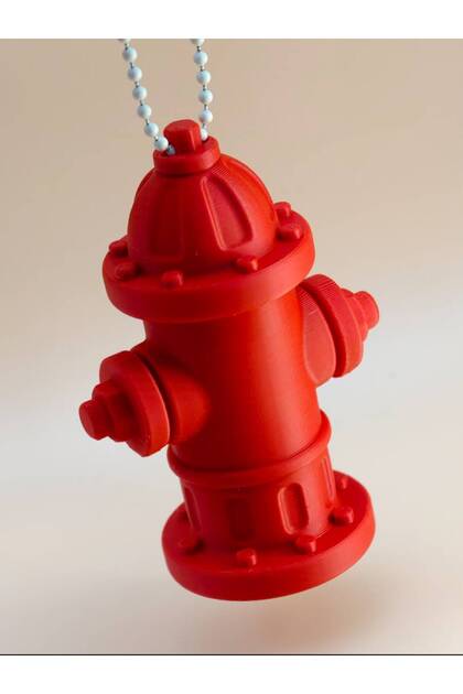 3D Printed Decorative Fire Hydrant Keychain