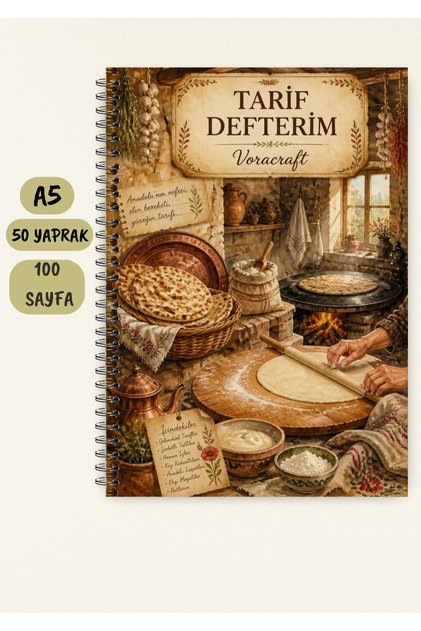 Cooking Recipe Book, 50 Sheets / 100 Pages, A5 / Wire Spiral Trf0077