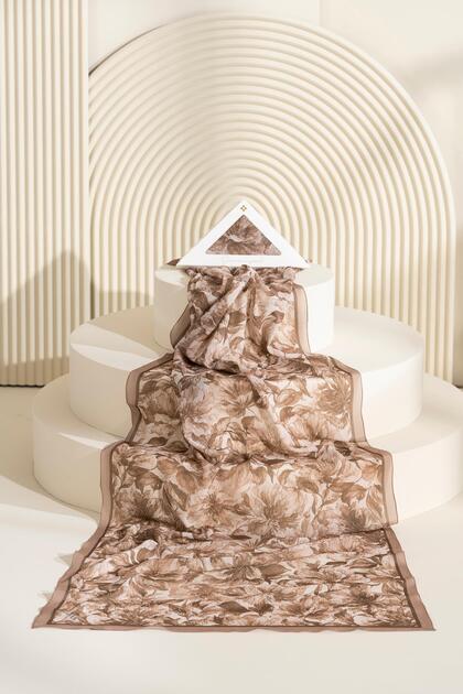 French Silk Shawl Marsala