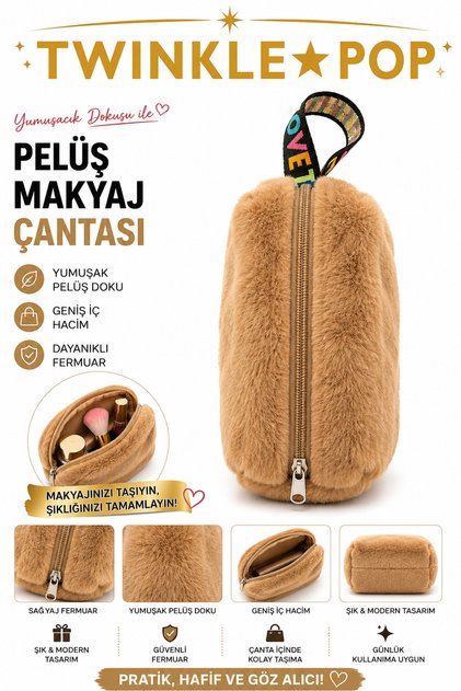 Pelüş Makyaj Çantası