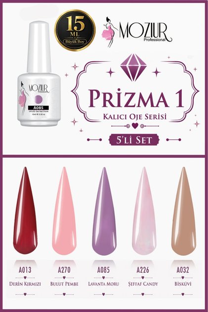 Prizma 1 Kalıcı Oje Serisi 15ml Büyük Boy