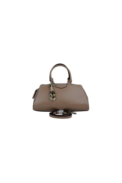 Duki Daso Beige Beaded Detailed Zippered Luxury Hand and Shoulder Bag | Summer T8455 Beige Single Compartment Fermua