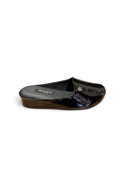 Lacquered Leather Women's Slippers with Padded Soles