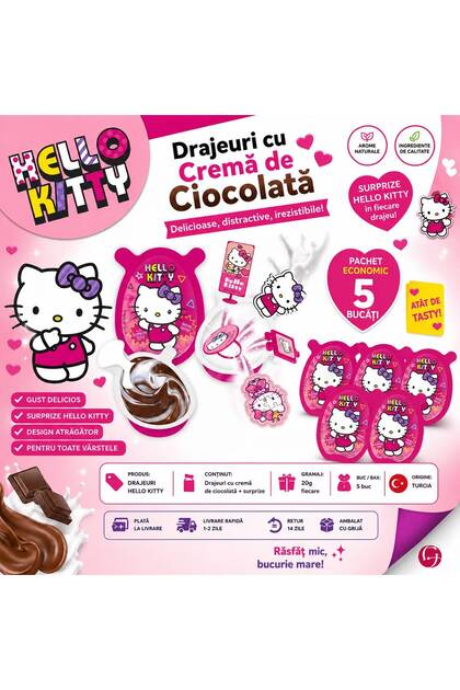 Drajeuri cu Cremă de Ciocolată și Surpriză – 20 g × 5 Bucăți – Pachet Economic