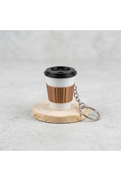 Minik Kahve Bardaklı Anahtarlık - 3D Tasarım