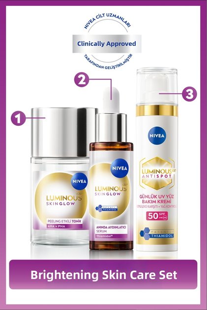 Spf50 Luminous630 Anti-Blemish Daytime Face Cream, Skin Glow Brightening Serum and Tonic, Dowry Set