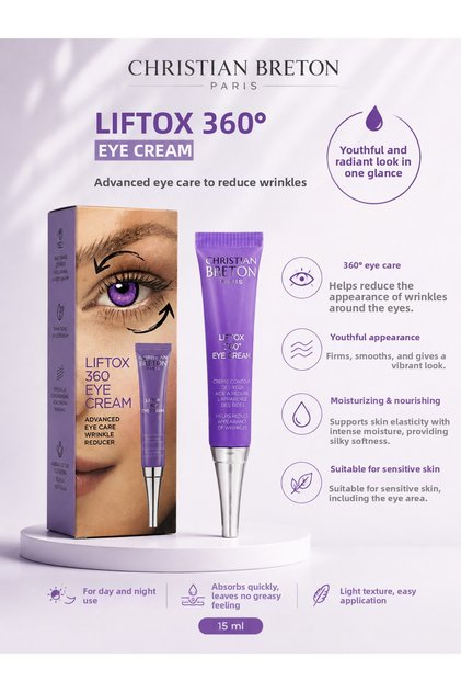 Eye Contour Cream Firming, Moisturizing and Anti-Wrinkle Care Cream 15ml