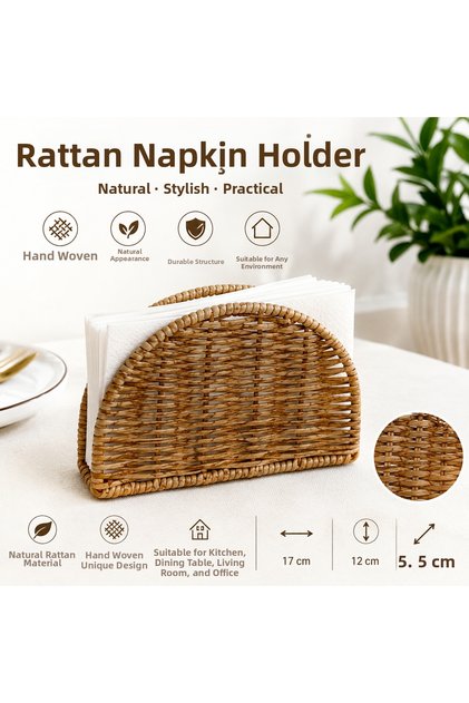 Rattan Knitted Wicker Napkin Holder
