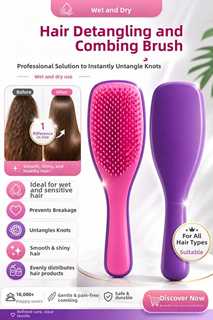 New Generation Hair Lightening Comb & Combing Brush-Hair Detangling Comb