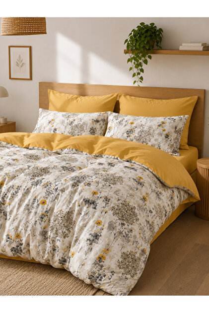 Double Duvet Cover Set Jaune