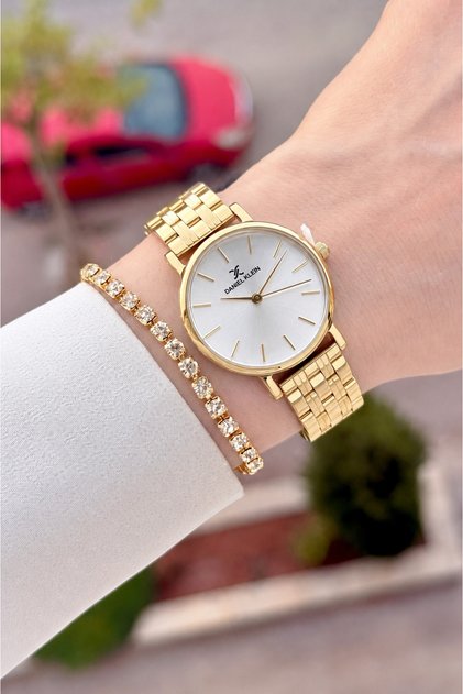 Gold Color 30 mm Women's Watch and Bracelet Same as Pictured