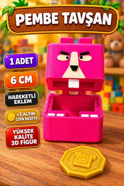 Super Bear Adventure Pembe Tavşan Oyuncak