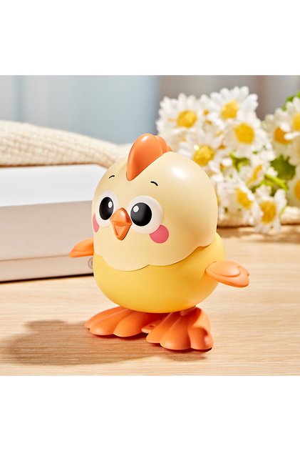 Yellow Funny Colorful Chick Reptile Clockwork Crawling Toy Rocky Swing Wind up Toy