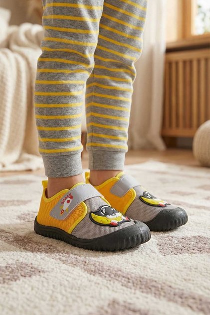 Summer Boy's Pvc Sole Velcro Adjustable Linen Casual Shoes
