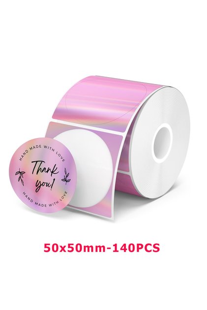 50x50 MUNBYN 2 Inch Holographic Laser Sand Dots Sticker DIY Seal Labels for M110/M200/M120/M220 E210