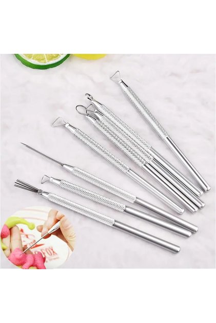 8pcs-A 6 Pcs Aluminum Alloy Polymer Clay Tools Pottery Ceramic Sculpting Tools Carving Ribbon Wire E