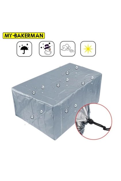 126X126X74cm Silver Waterproof Garden Furniture Covers, Rain and Snow Cover, Chair Covers for Sofa,