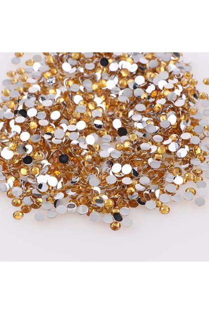 3MM golden 1000pcs Non Hot Fix Rhinestones 2/3/4mm Round Resin Flatback Crystal Rhinestone DIY Nail