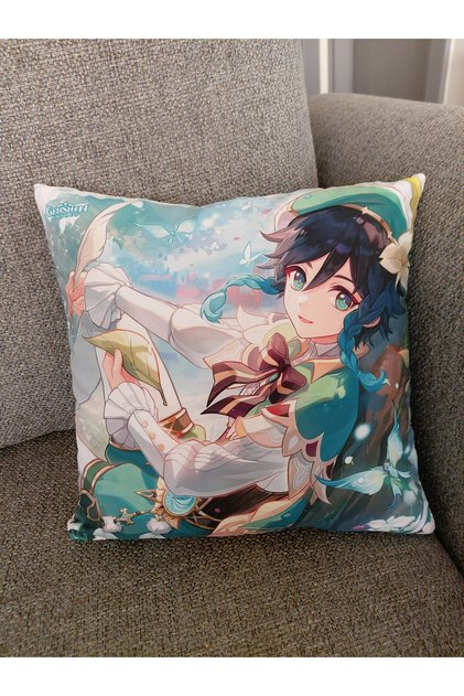 One-Way Printed Cushion with Venti 25X25 cm Decorative Cushion + Mini Coloring Book