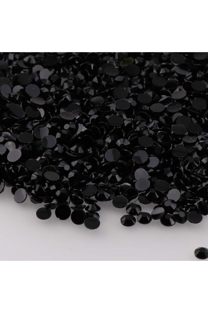 2MM black 1000pcs Non Hot Fix Rhinestones 2/3/4mm Round Resin Flatback Crystal Rhinestone DIY Nail A