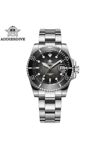 Black ADDIESDIVE Hot Selling Men's Automatic Watch Sapphire Glass 200m Waterproof Watch BGW9 Night L