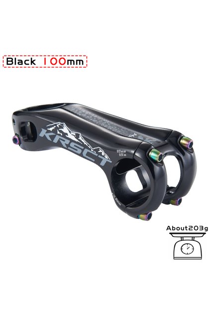 Black 100MM KRSCT Bicycle Stem 3D Forging High Strength Mountain Bike Stem -20 Degree 70/80/90/100mm