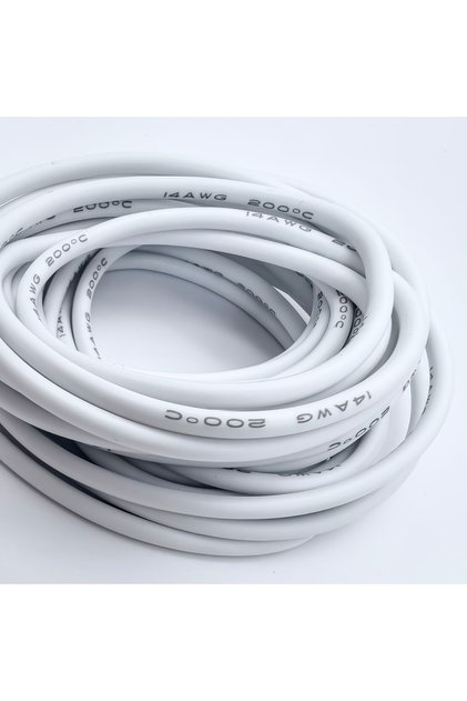 3m 16 AWG White 14/16/18/20/22/24/26/28/30 AWG Silicone Electric Wire 3 Meter/10ft- Soft, Flexible T