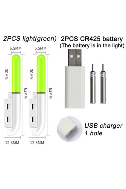 Green CR425 charge 1 Upgraded Night Fishing Floats Light Luminous CR425 3.6V Lithium Battery Charger