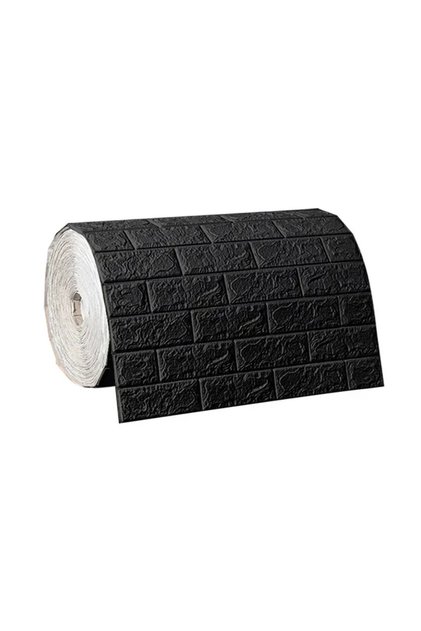 70cmx200cm black 70cm*2m 3D Soft Foam Brick Wallpaper Sticker Roll DIY Self Adhesive Living Room Hom