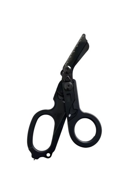 All-Black 6 In1 Foldable Medical Emergency Response Scissor Shear First Aid Kit Scissors Tactical Pl