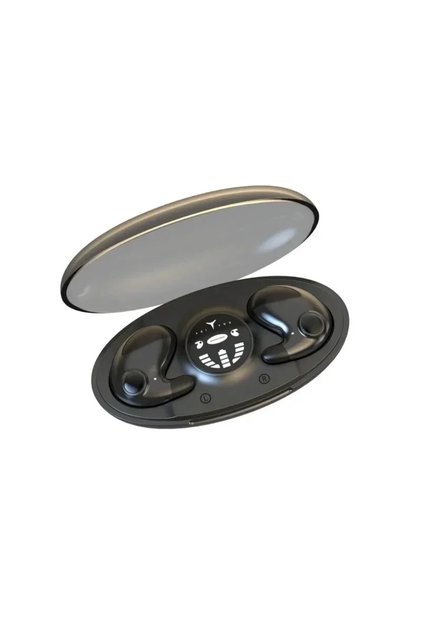 VIKEFON Black Invisible Sleep Wireless Earphone TWS Bluetooth 5.3 Headphones Hidden Earbuds IPX5 Wat