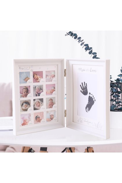 WHITE Ylsteed The First Year Baby Keepsake Frame 0-12 Months Milestone Pictures Photo Frame Souvenir