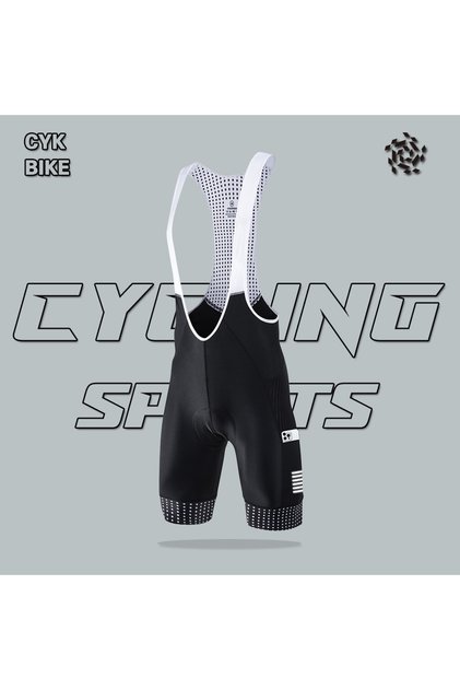 Asia Size - M CYKBIKE - BLACK CYKLOPEDIA Men Cycling Bib Shorts Solid Blue&Black 5D Pad Mountain Bik