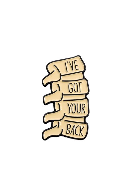 Style 1 Medical Pun Its Going Tibia Okay Enamel Pins Funny I've Got Your Back Bones Spine Brooches L