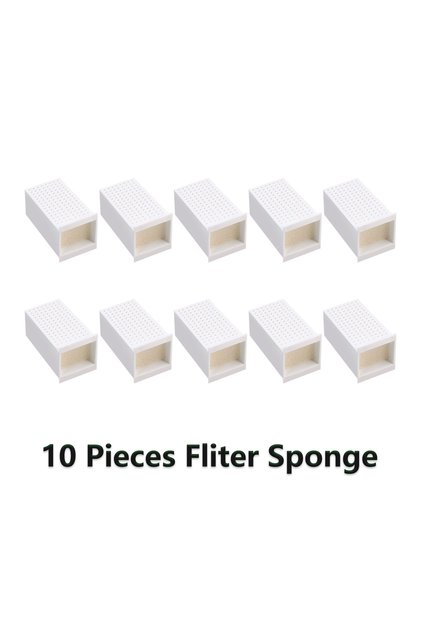 10 Pcs Filter Sponge Cat Water Fountain Auto Filter Transparent Cat Drinker USB Electric Mute Recirc