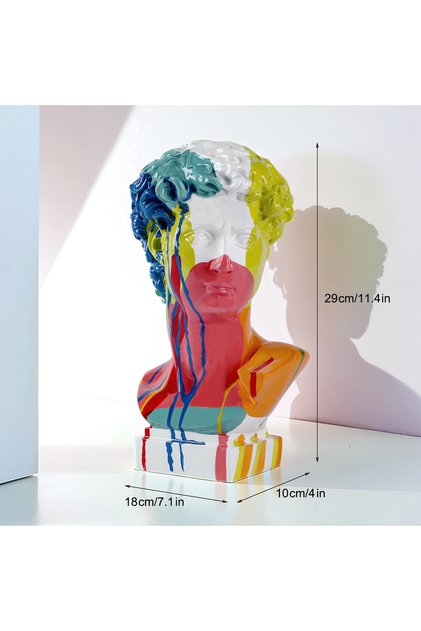 Colorful European Home Decoration David Head ResinStatues Statues Home Decor Modern Abstract Art B