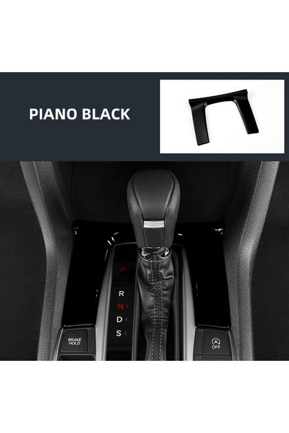 Black For HONDA 2016-2021 10th Civic Sedan Hatchback AT Gear panel decorative sticker Accessories