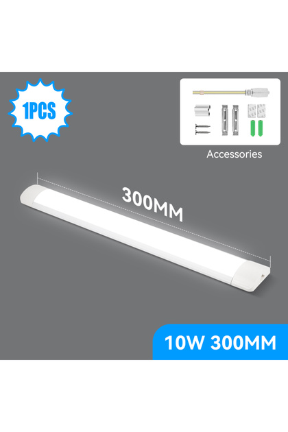 مصباح أنبوبي LED أبيض بارد، قطعة واحدة، 10 وات، 30 سم، 85-265 فولت، مصباح شريط LED، 10 وات، 20 وات، 30/50 سم، مصابيح سقف وحائط أنبوبية