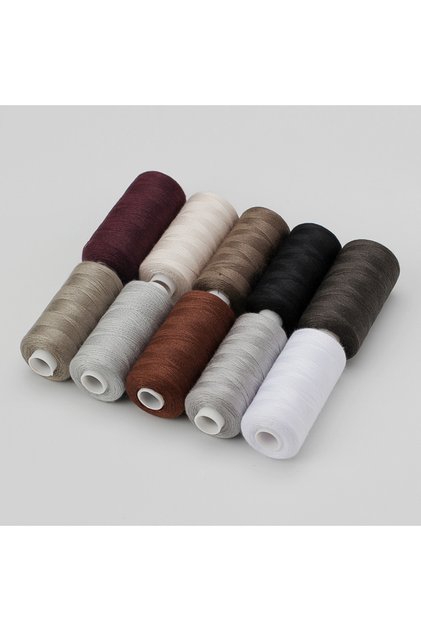gray series 10 Colors/Set Yarn 402 100% Polyester Durabl 400 Yard Each Spool Sewing Thread Roll Mach