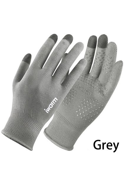 grey Sun Protection Gloves for Men and Women, Summer Outdoor UV Protection, Driving, Non-slip Touch