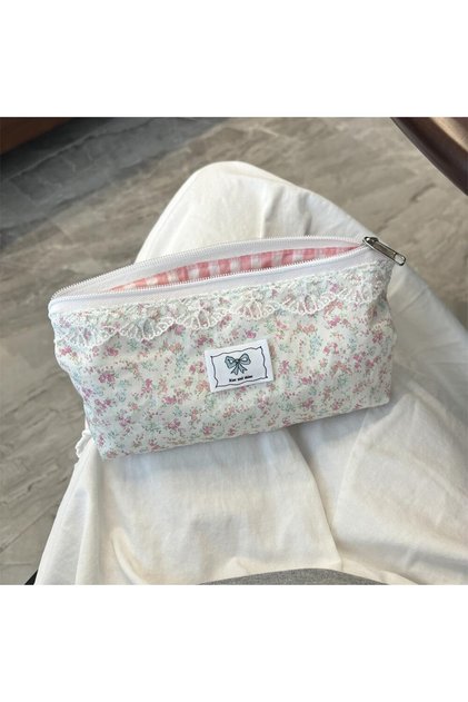 Only Pen Bag New Lace Floral Pen Bag Cute Fresh Pencil Case Studens Portable Stationery Bag Organize
