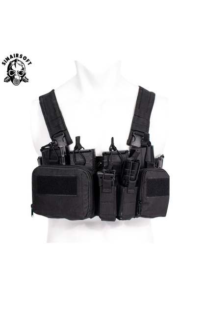 BK Tactical TCM Nylon Chest Rig Vest Molle System Magazine Pouch Drop Dump Pouch Waist Bag Fit Airso