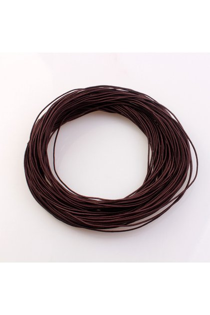 1mm x 24Meters Red Coffee 1mm 24M Braided Elastic Cord Beading Threads Stretch String Fabric Craftin