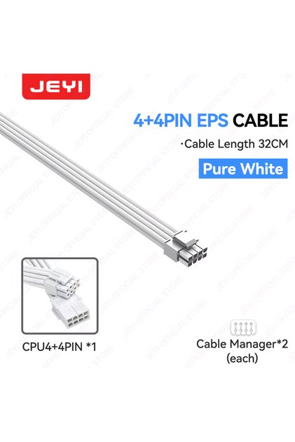 4 4PIN EPS CABLE-W PSU Extension Cable Kit-24Pin ATX + 8Pin EPS + 6+2Pin PCIe,18AWG Sleeve