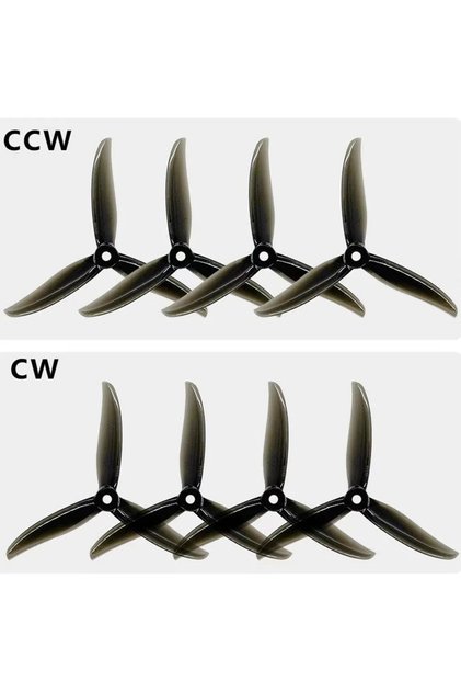 4CW 4CCW Black 8pcs/4Pairs Gemfan SBANG 4934 4.9X3.4X3 3-Blade PC Propeller CW CCW SBANG Props for F