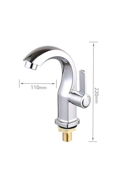 silver Bathroom Basin Faucet ABS Water Purifier Single Lever Hole Tap Single Cold Bathroom Kitchen D